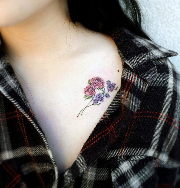 Stylish Womens Bouquet Tattoo