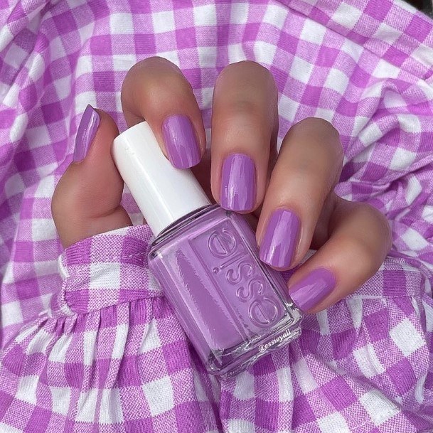 Stylish Womens Bright Purple Nail