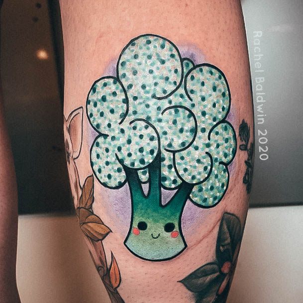 Stylish Womens Broccoli Tattoo