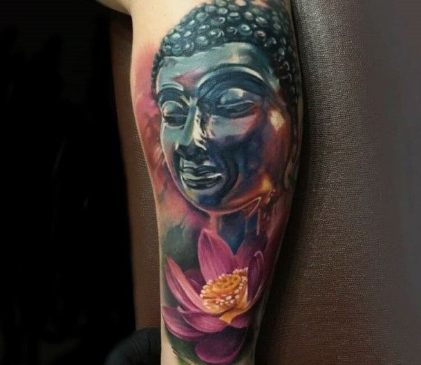 Stylish Womens Buddha Tattoo