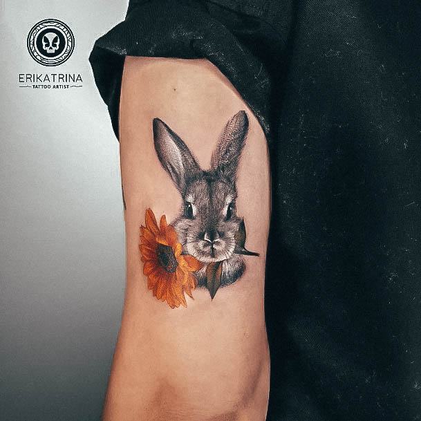 Stylish Womens Bunny Rabbit Tattoo