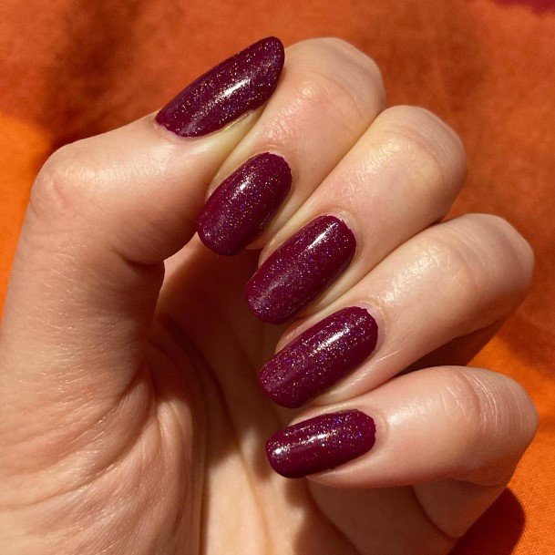 Stylish Womens Burgundy Nail