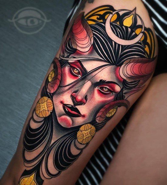 Stylish Womens Capricorn Tattoo
