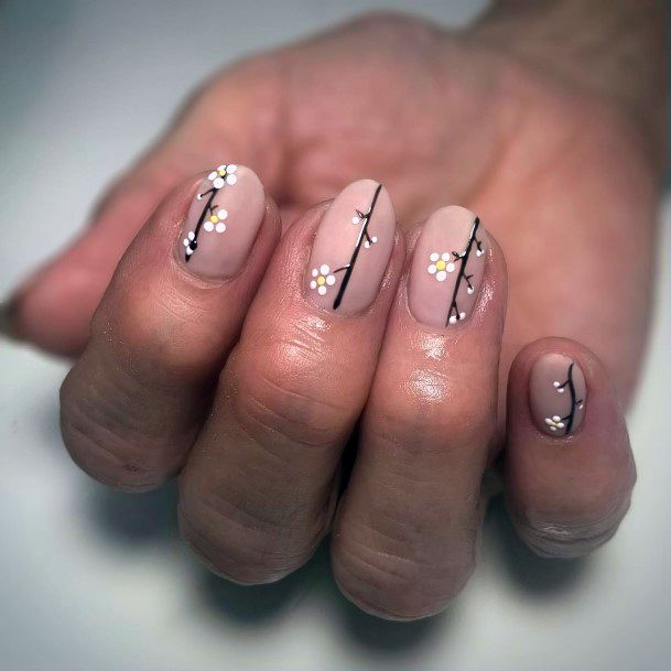 Stylish Womens Cherry Blossom Sakura Nail