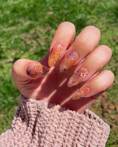 Stylish Womens Coffee Nail