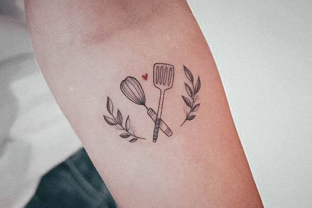 Stylish Womens Cooking Tattoo