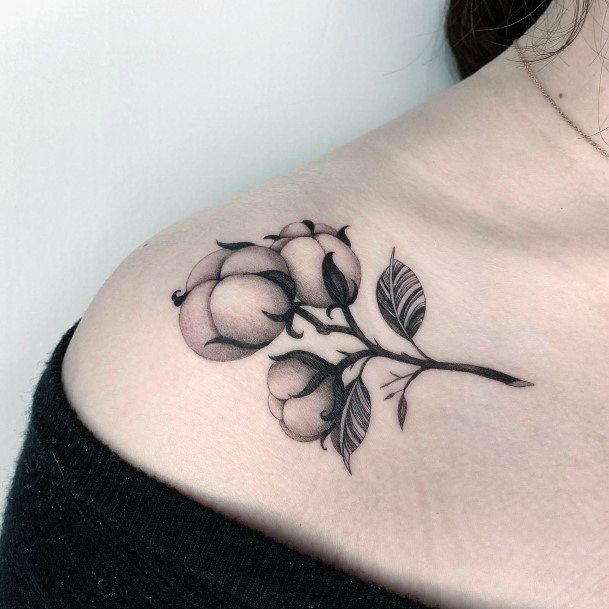 Top 100 Best Cotton Tattoos For Women Fluffy Fiber Design Ideas