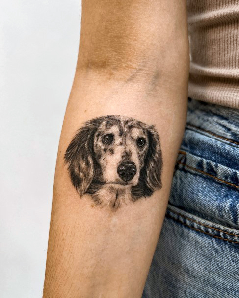 Stylish Womens Dachshund Tattoo