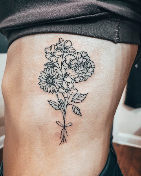 Stylish Womens Daisy Tattoo