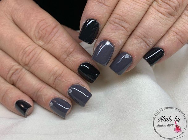 Stylish Womens Dark Grey Nail