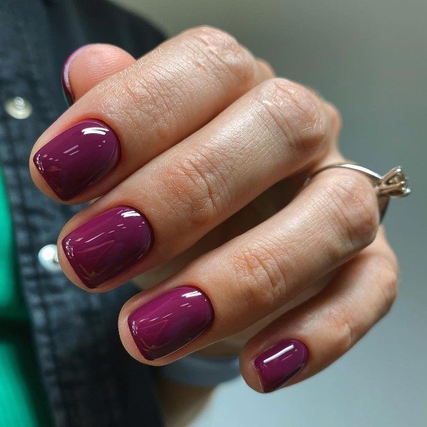 Stylish Womens Dark Maroon Nail