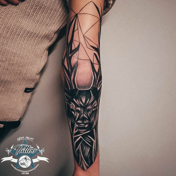 Stylish Womens Deer Tattoo