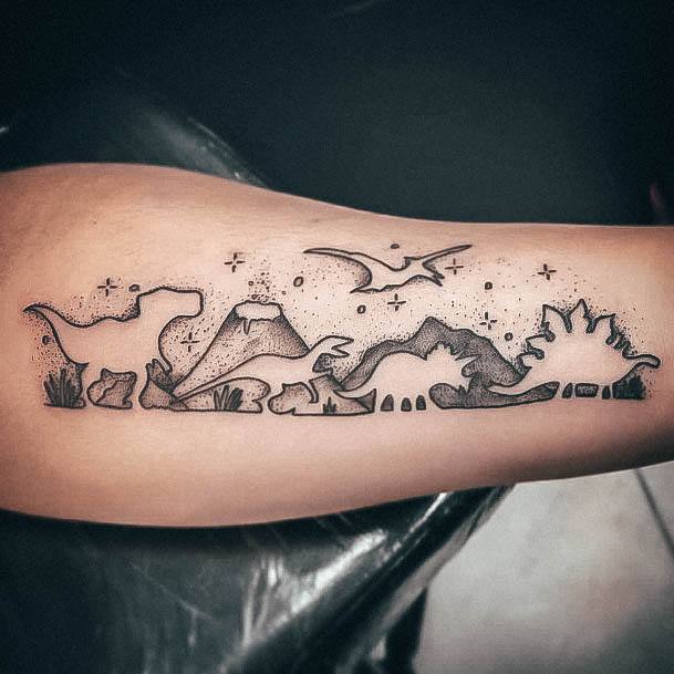 Stylish Womens Dinosaur Tattoo