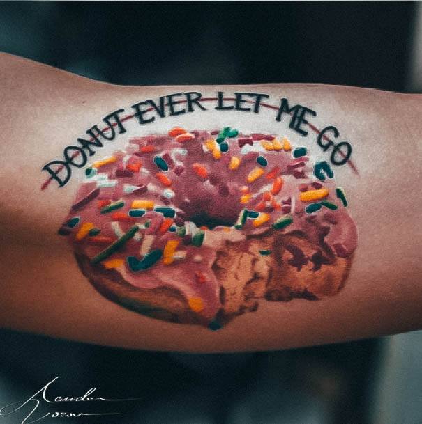 Stylish Womens Donut Tattoo