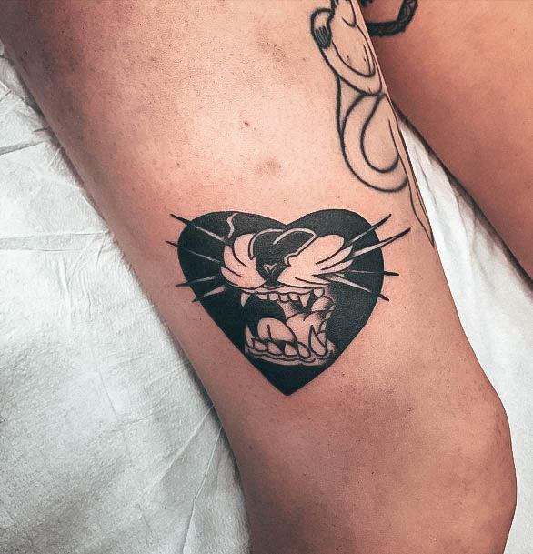 Stylish Womens Fangs Tattoo