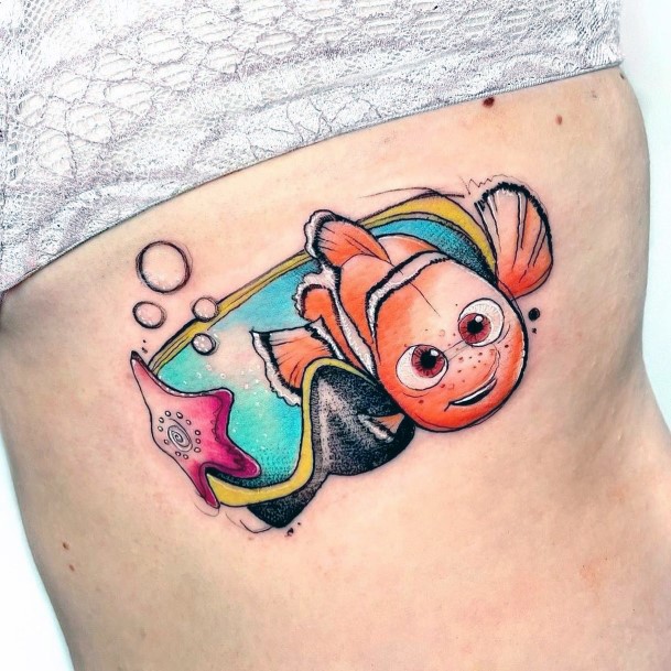 Stylish Womens Finding Nemo Tattoo