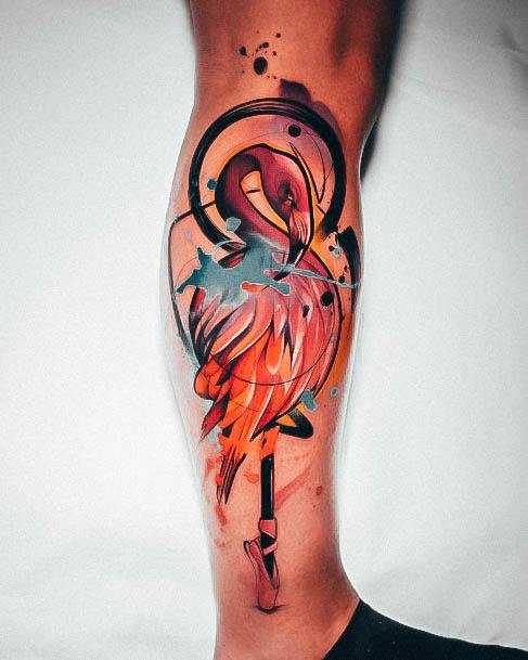 Stylish Womens Flamingo Tattoo