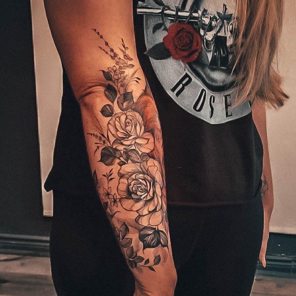 Stylish Womens Forearm Sleeve Tattoo