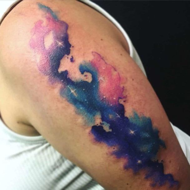 Stylish Womens Galaxy Tattoo