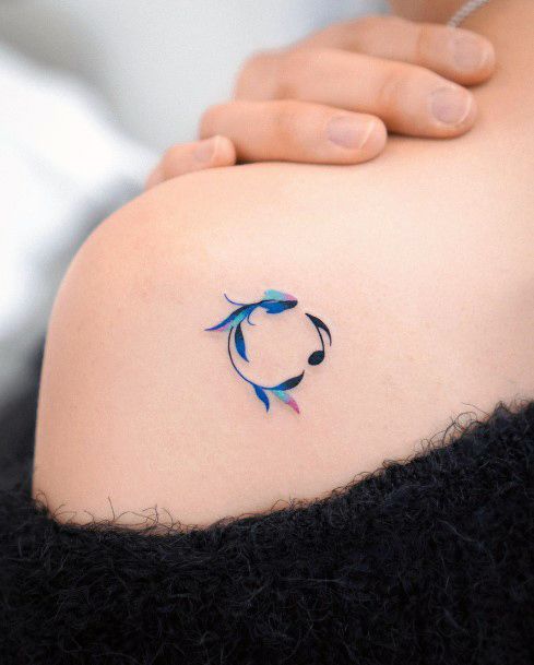 Stylish Womens Goldfish Tattoo