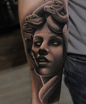 Stylish Womens Greek Tattoo