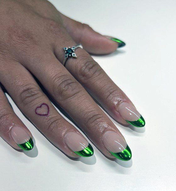 Stylish Womens Green Dress Nail