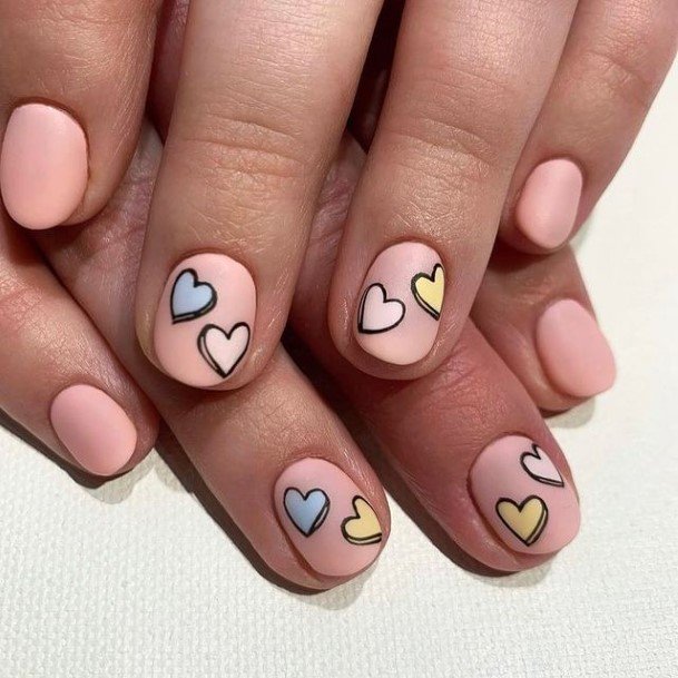 Stylish Womens Heart Nail