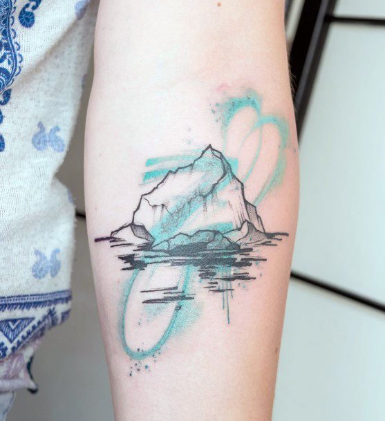 Stylish Womens Iceberg Tattoo