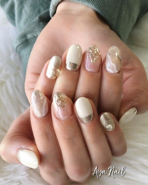 Stylish Womens Ivory Nail