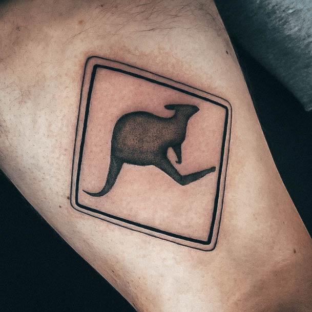 Stylish Womens Kangaroo Tattoo