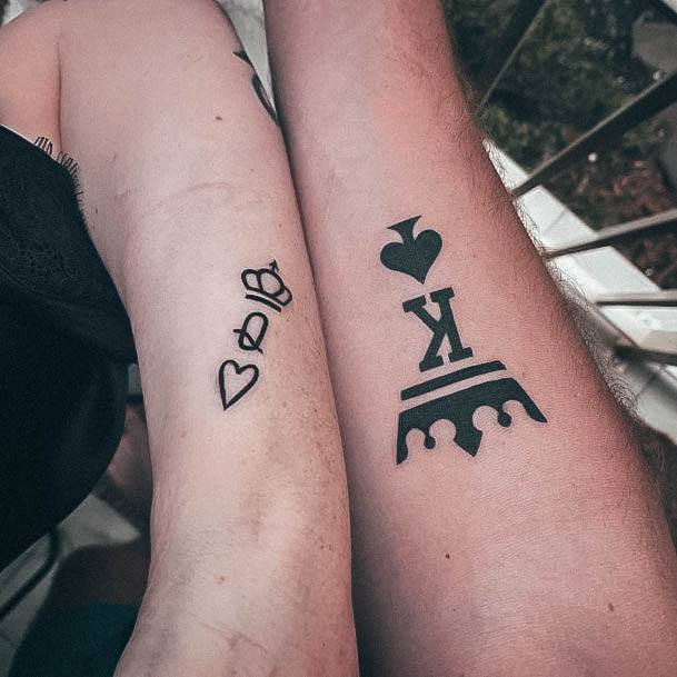 Stylish Womens King And Queen Tattoo