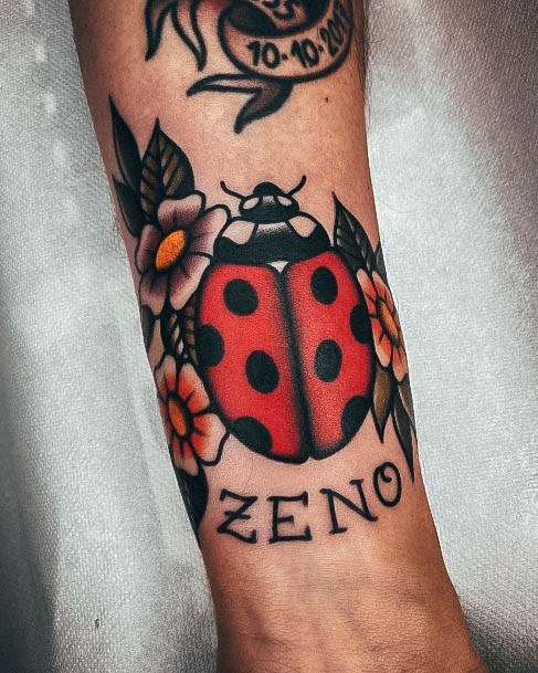 Stylish Womens Ladybug Tattoo