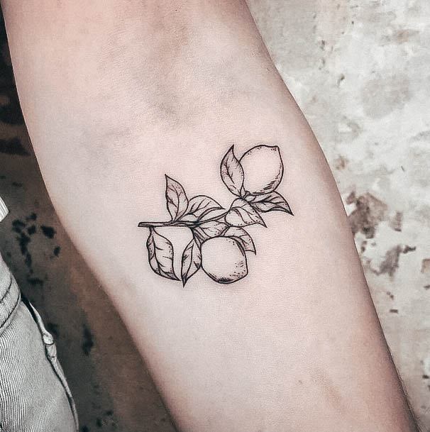 Stylish Womens Lemon Tattoo