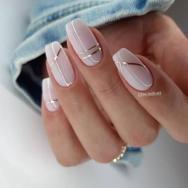 Stylish Womens Light Nude Nail