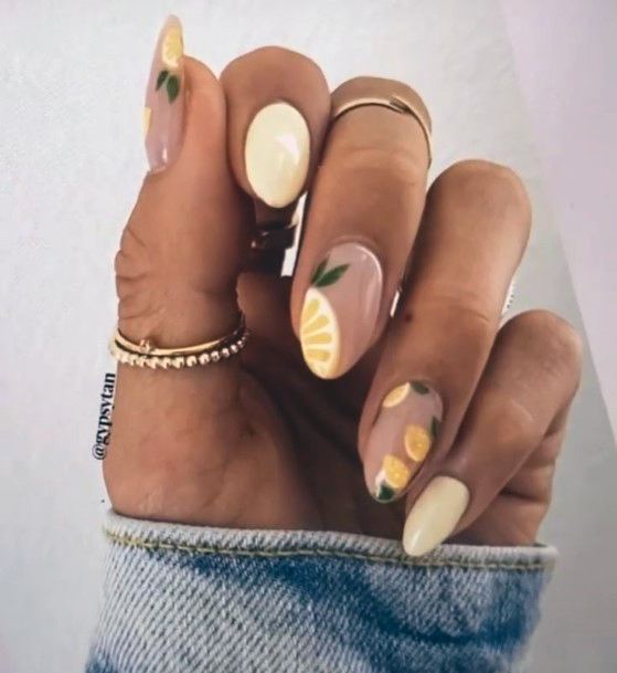 Stylish Womens Light Yellow Nail