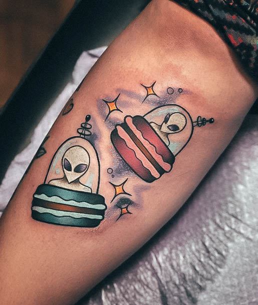 Stylish Womens Macaron Tattoo