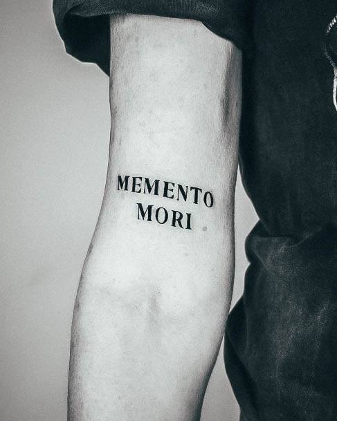 Stylish Womens Memento Mori Tattoo