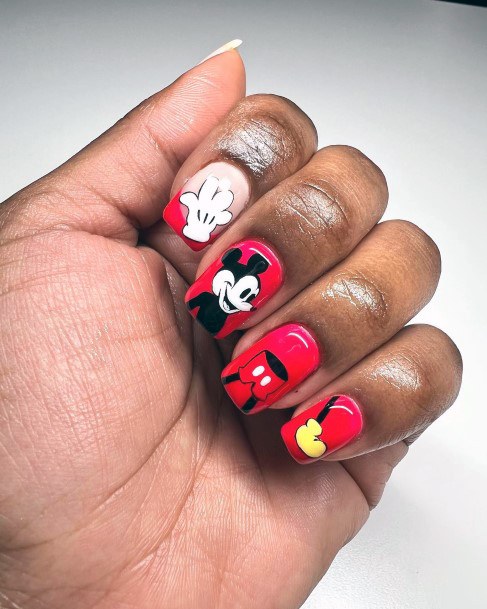 Stylish Womens Mickey Mouse Nail