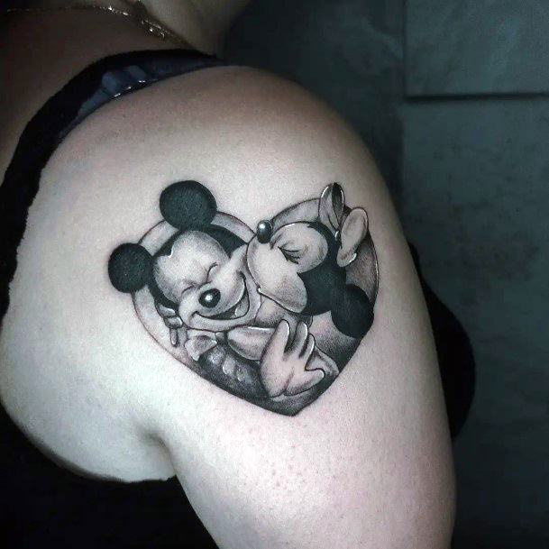 Stylish Womens Mickey Mouse Tattoo