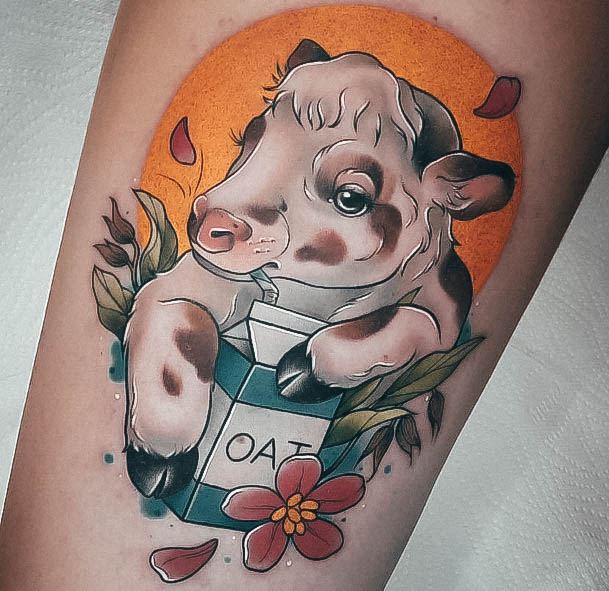 Stylish Womens Milk Tattoo