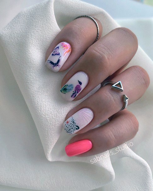 Stylish Womens Milky White Nail