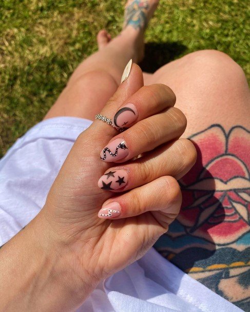 Stylish Womens New Moon Nail