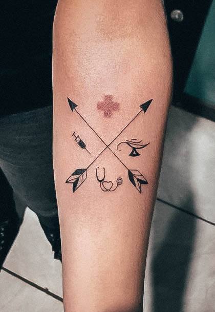 Stylish Womens Nurse Tattoo