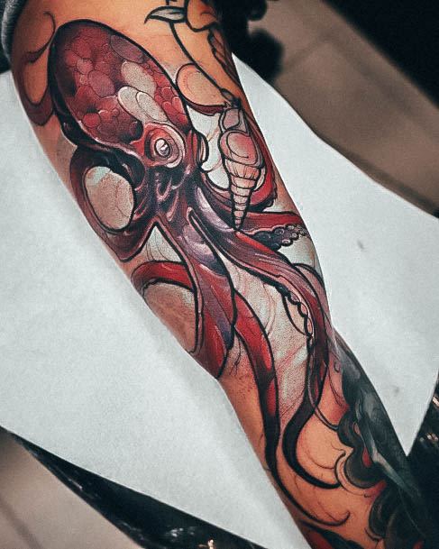 Stylish Womens Octopus Tattoo