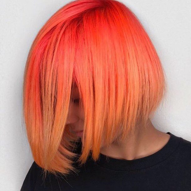 Stylish Womens Orange Ombre Hairstyles