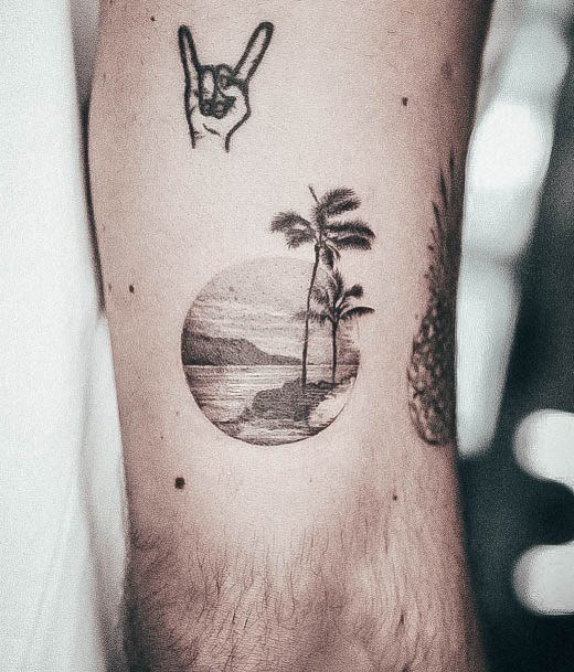 Stylish Womens Palm Tree Tattoo