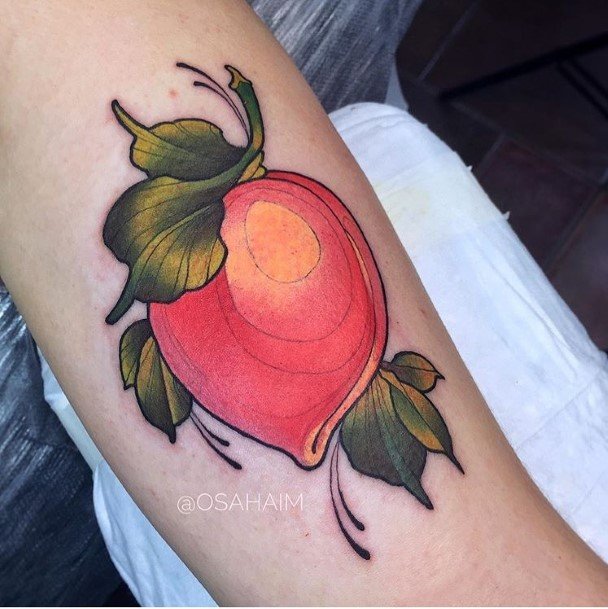 Stylish Womens Peach Tattoo