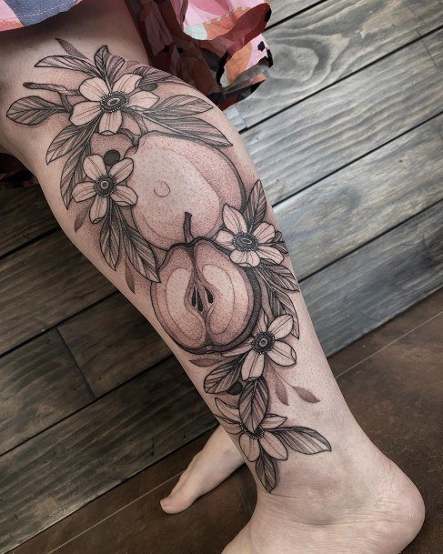 Stylish Womens Pear Tattoo