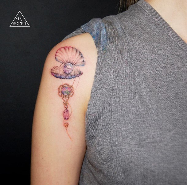 Stylish Womens Pearl Tattoo