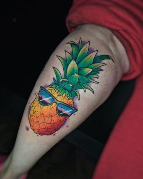 Stylish Womens Pineapple Tattoo